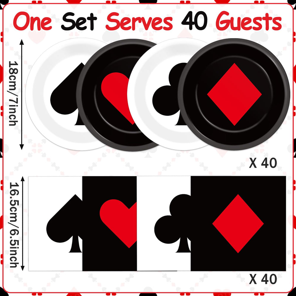 CHUNNIN poker napkins 6.5in with four designs for quick cleanup.