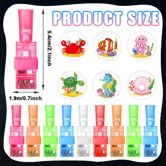 CHUNNIN ocean themed finger light shows a dolphin outline for bright glow.