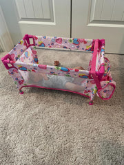 Chyyeerkidd doll crib in room setting for cozy play