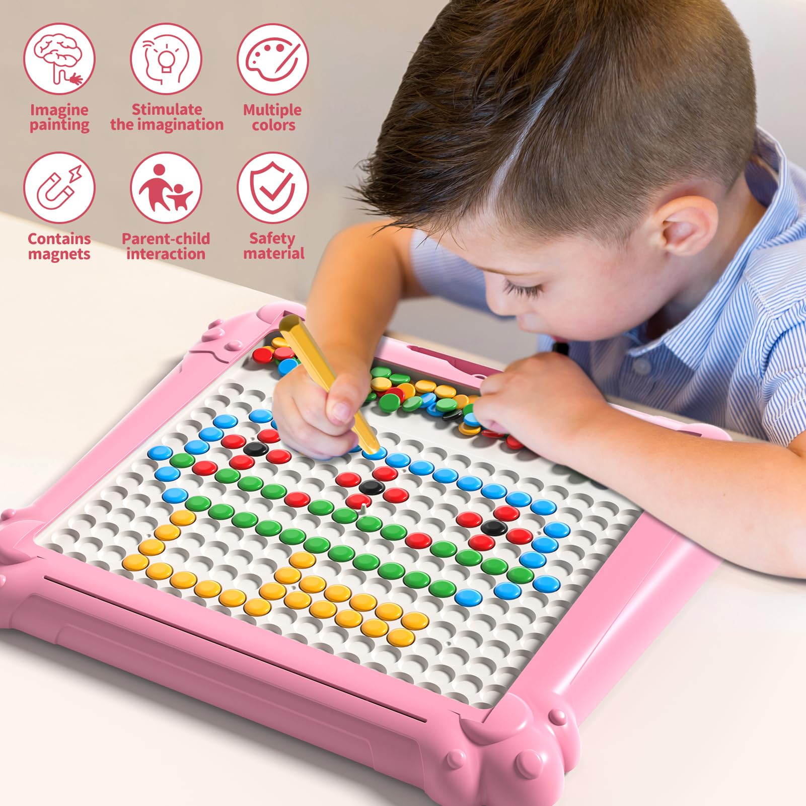 Ci Vetch color and number maze beads detail supports color recognition