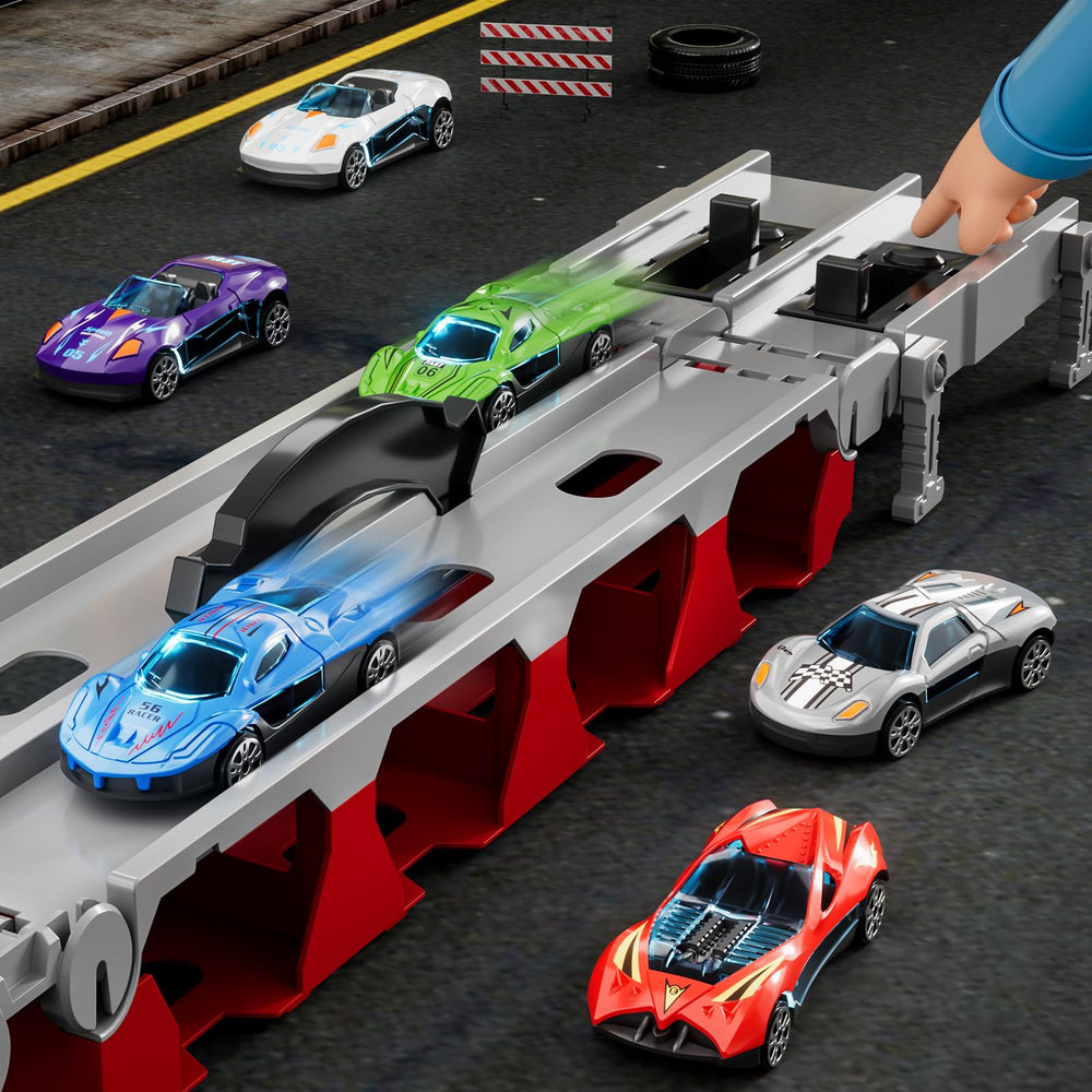Ci Vetch foldable track with handle makes setup and transport easy for parents.