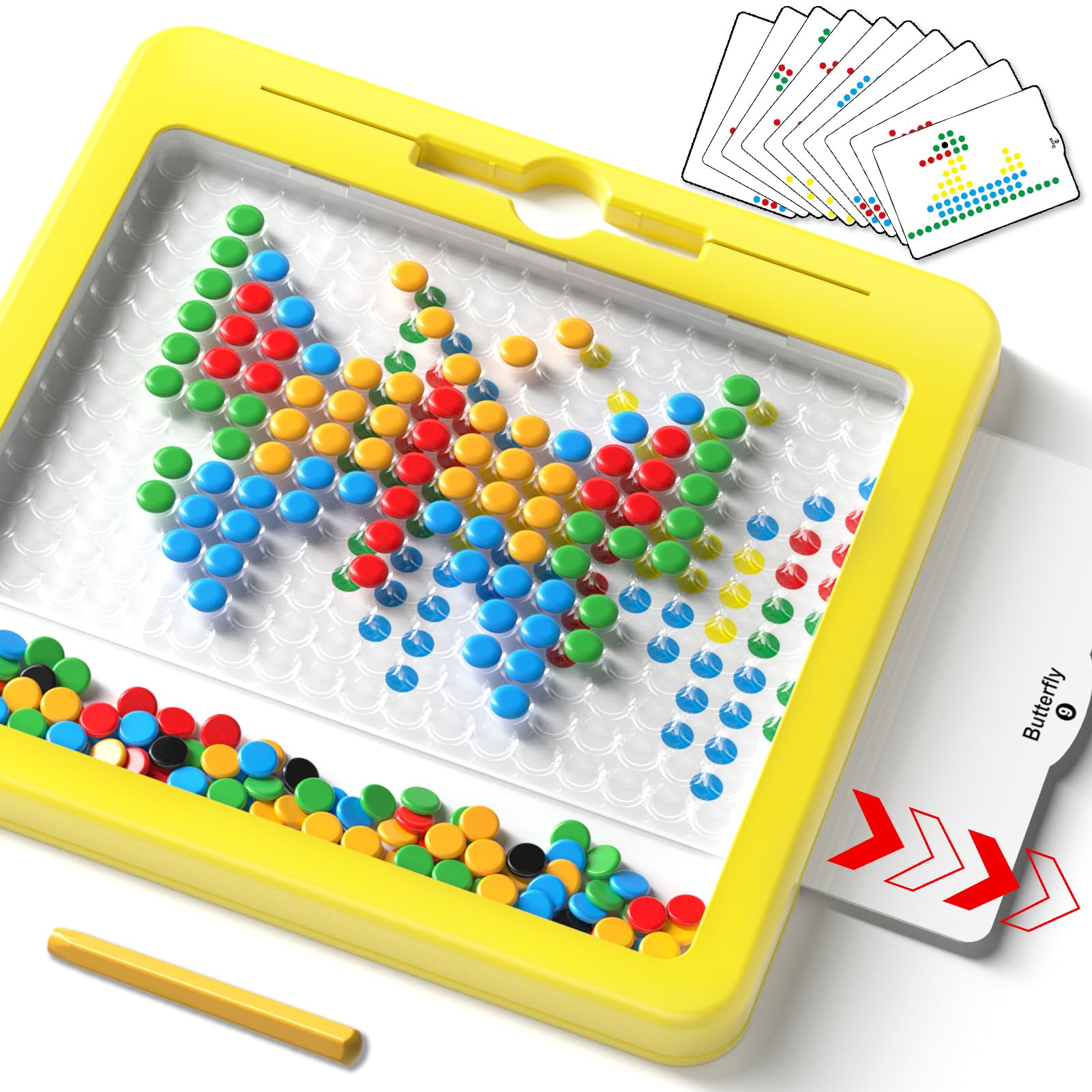 Ci Vetch large magnetic dots board 12x12 offers ample space for kids to draw freely.