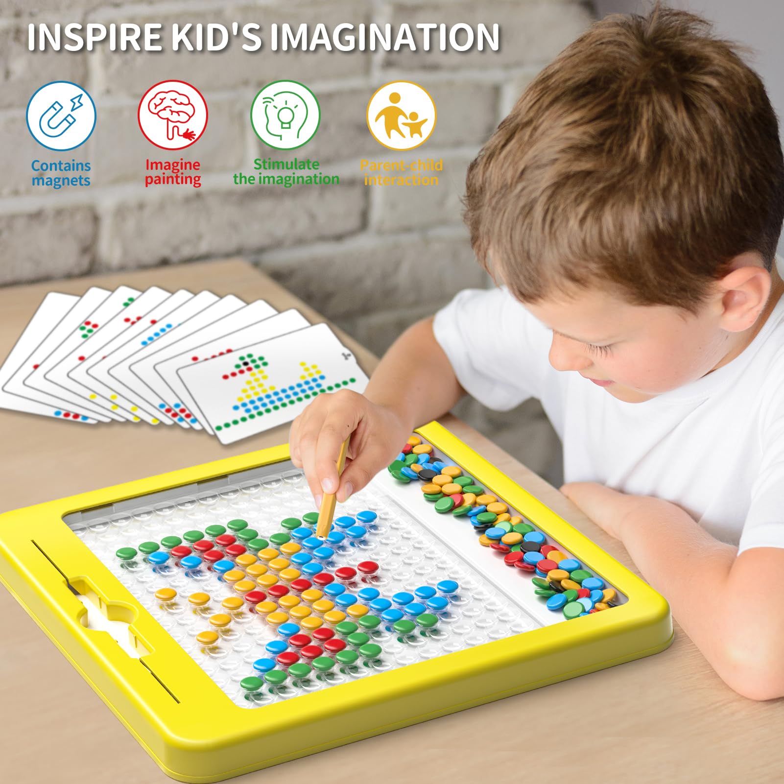 Ci Vetch magnetic dots beads in 110 colors spark colorful pattern making and learning.
