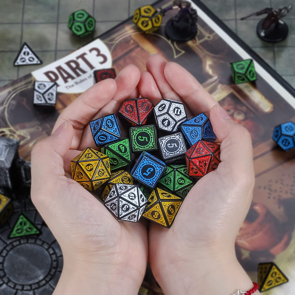 CiaraQ dice set with protective storage case.