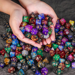 CiaraQ DND dice d20-d12-d10 set for essential RPG rolls during gameplay.