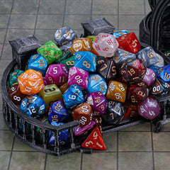 CiaraQ pearled-dice close-up showing durable acrylic construction.