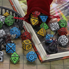 CiaraQ high-quality acrylic dice offering durability and smooth rolling.