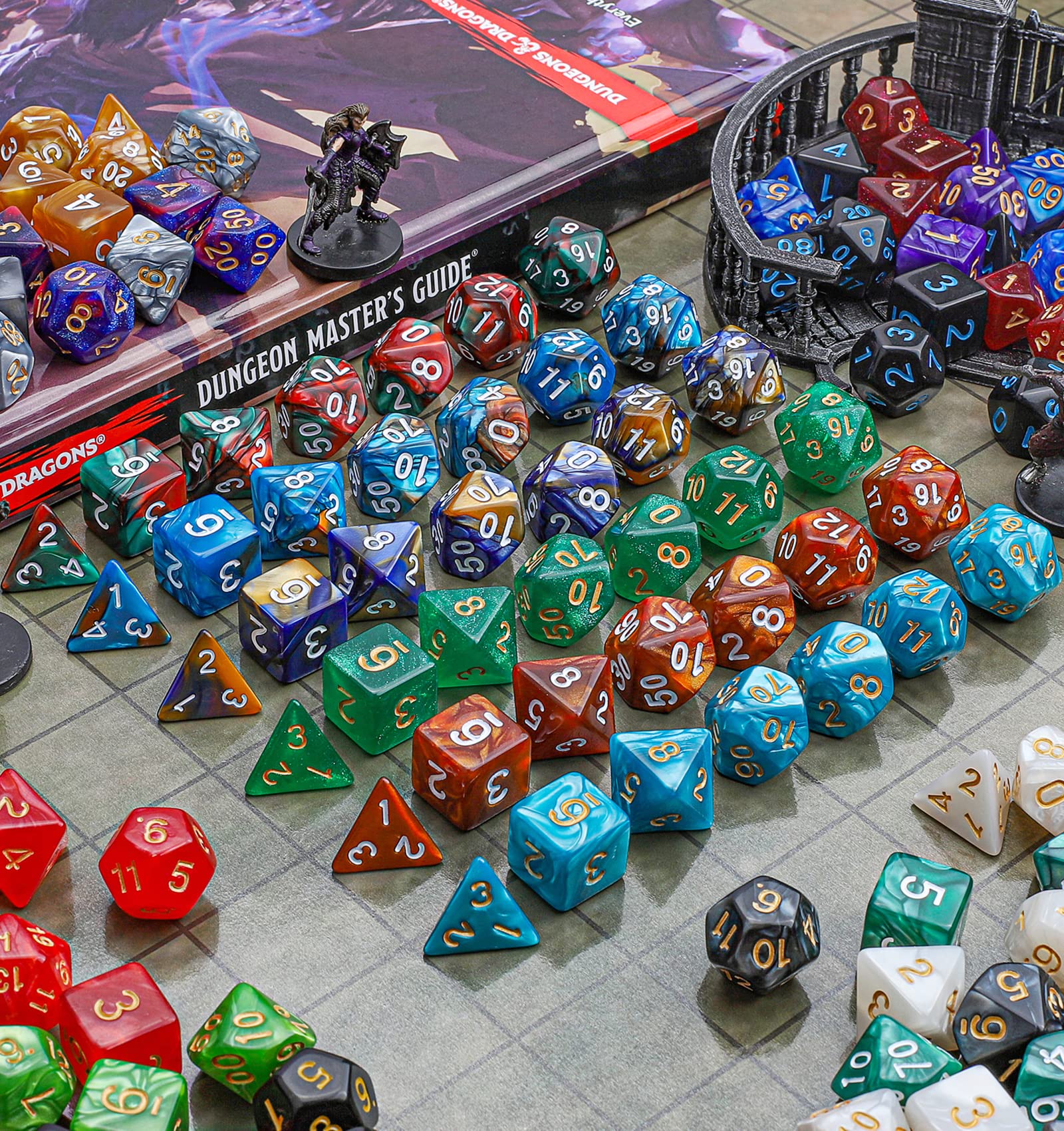 CiaraQ acrylic polyhedral dice feel durable yet lightweight to handle.