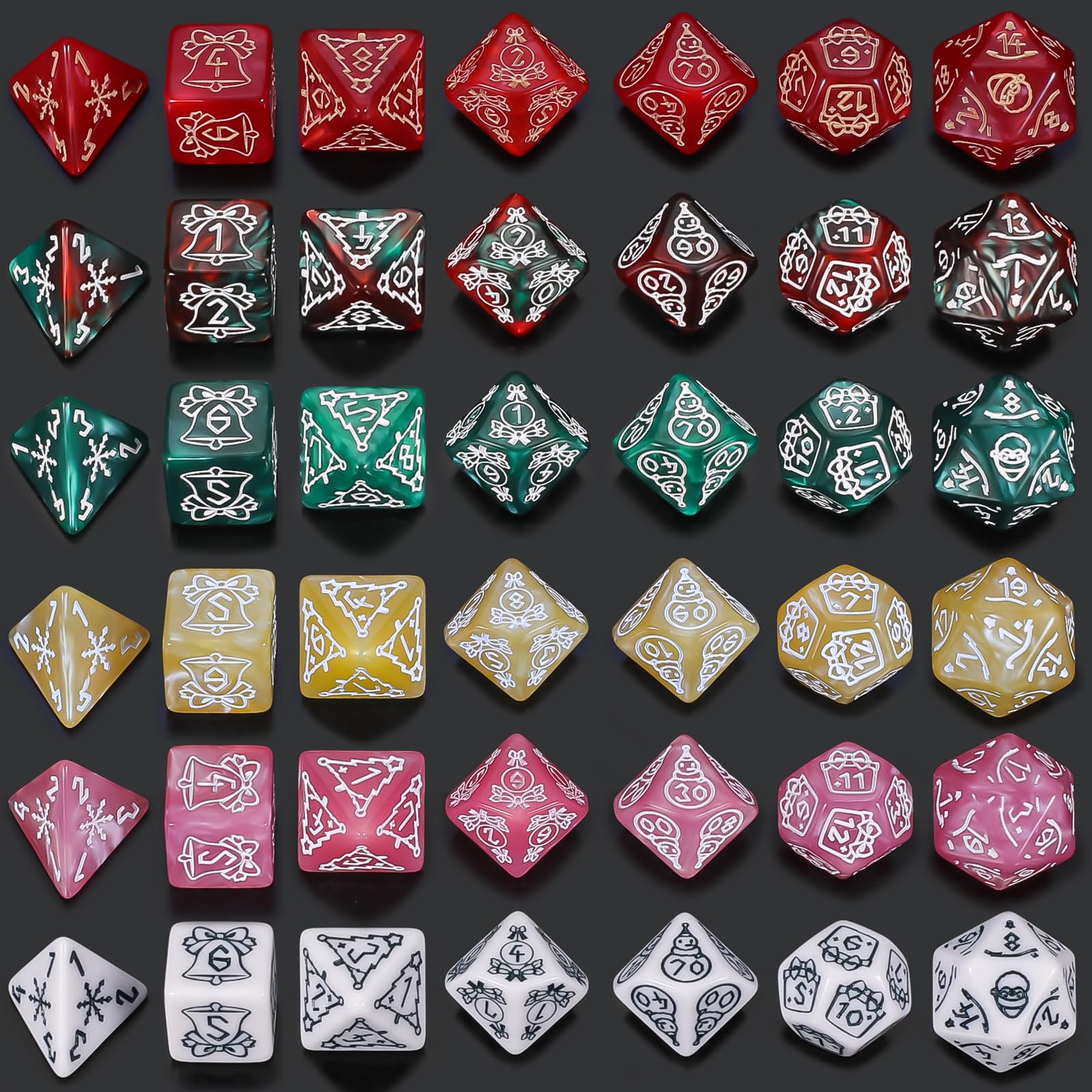 CiaraQ red-green dice set with Christmas motifs for holiday campaigns