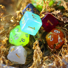 CiaraQ 70-piece dice set ready for diverse RPG sessions.