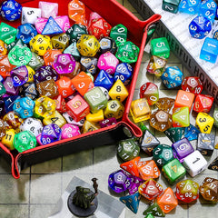 Underscored faces on CiaraQ dice improve readability during play.