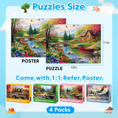 Ciavotie autumn-theme 100-piece puzzle with easy-to-grip pieces for little hands
