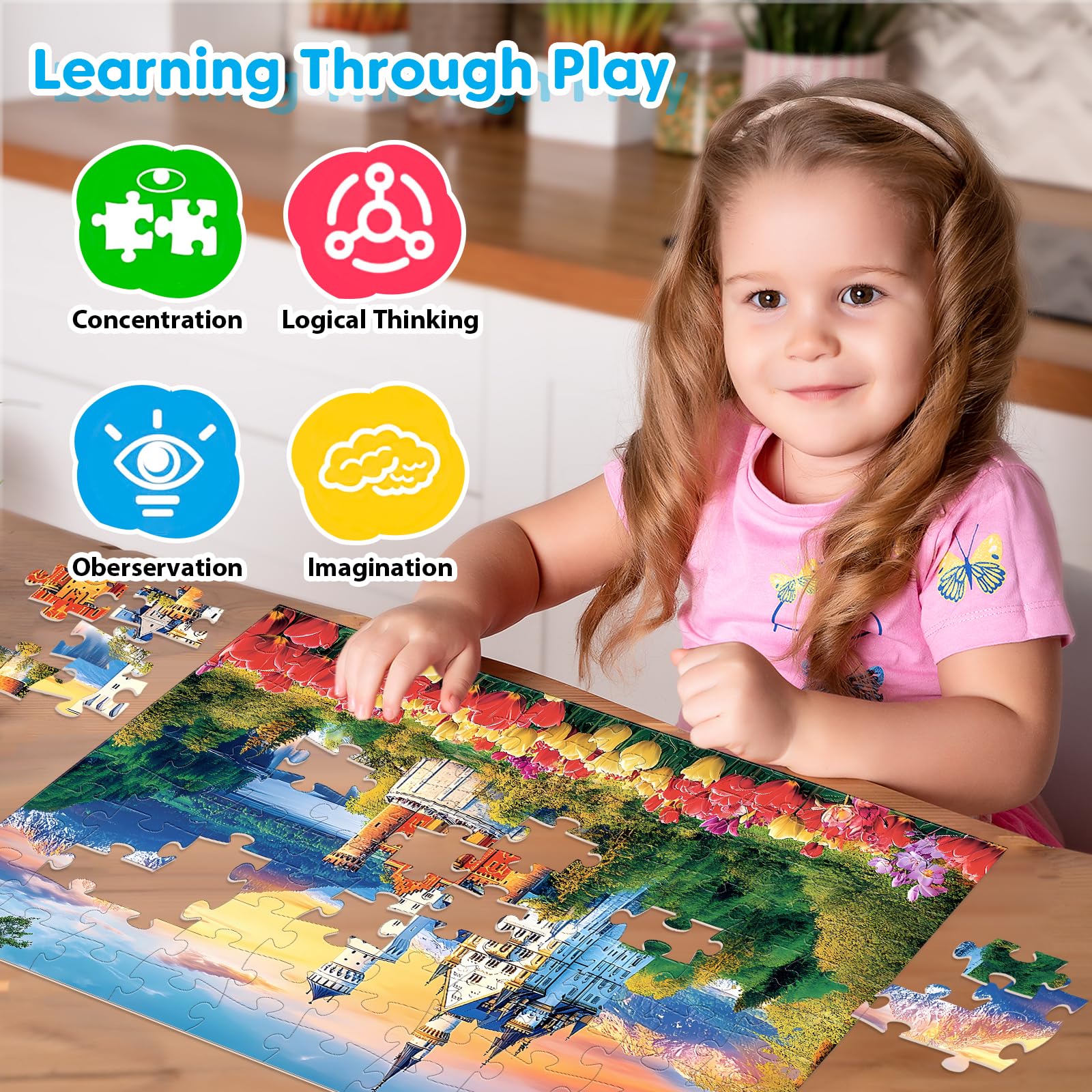 Ciavotie Family Time puzzle set promotes shared table play.