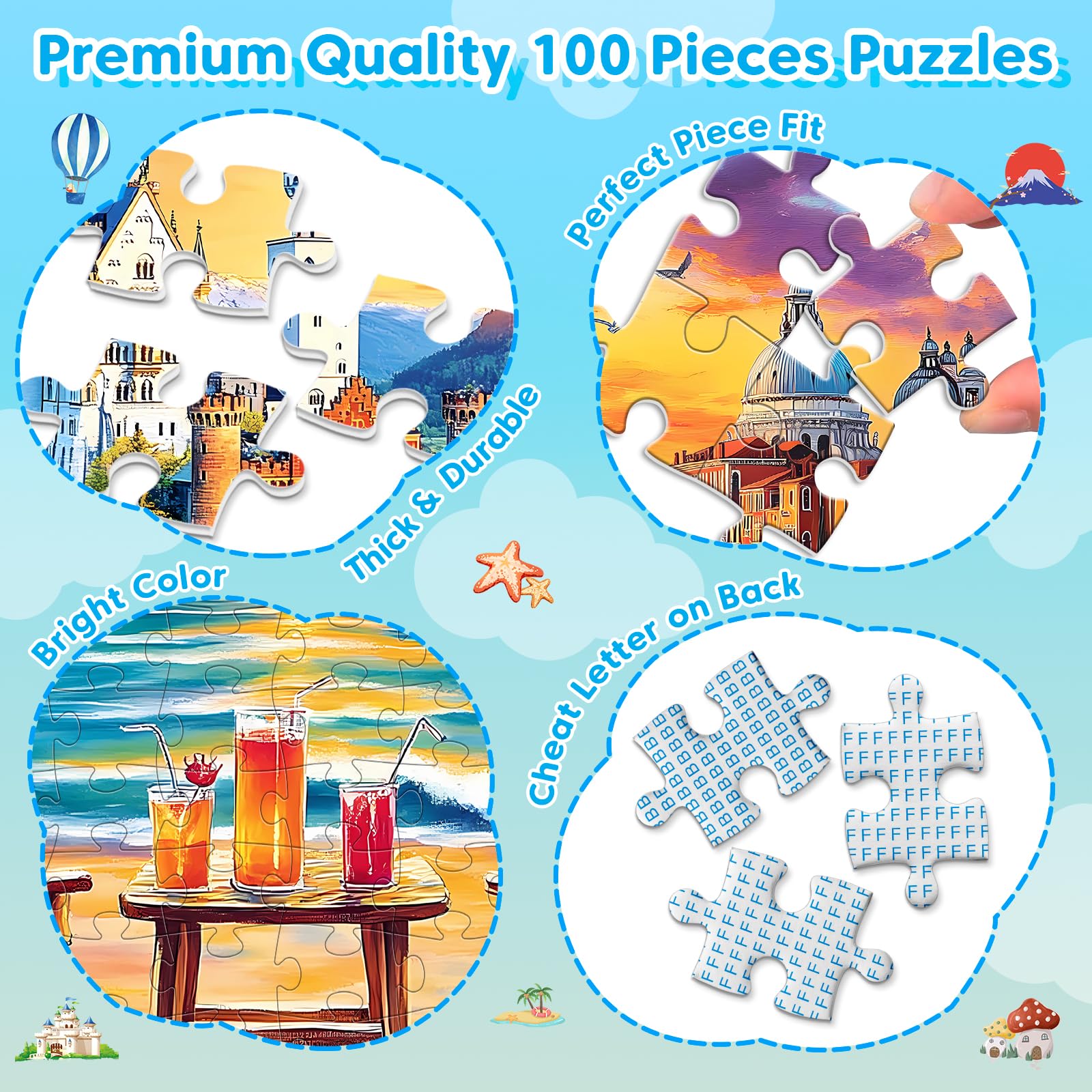 Ciavotie Japan Landscape 100-piece puzzle delivers calm, colorful scenery.