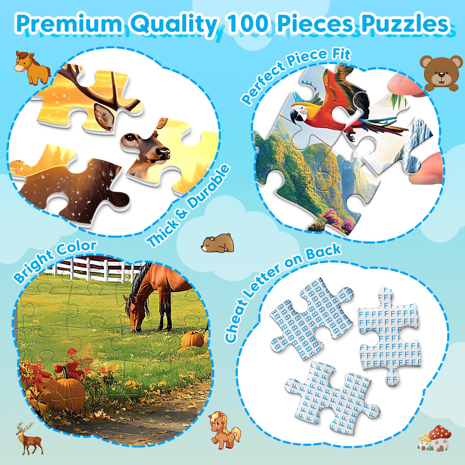 Ciavotie black-bears-lake 100-piece puzzle for mindful play.