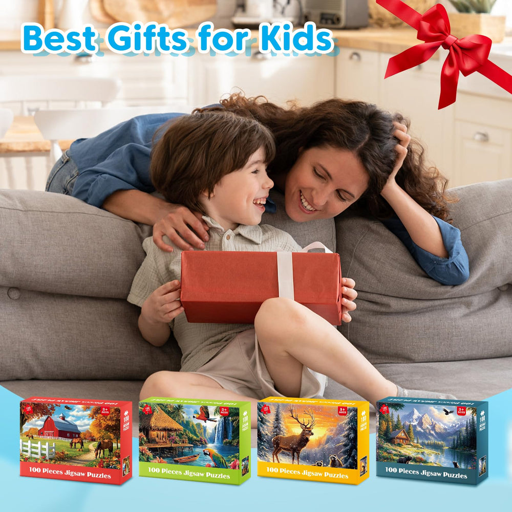 Ciavotie family-time-table puzzle set encourages collaborative play.