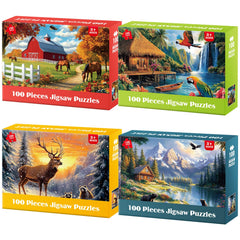 Ciavotie farm-horses 100-piece puzzle for family bonding.