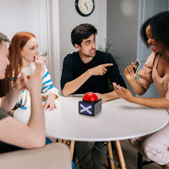 Cididu home-game-night scene conveys party-ready buzzers in action.