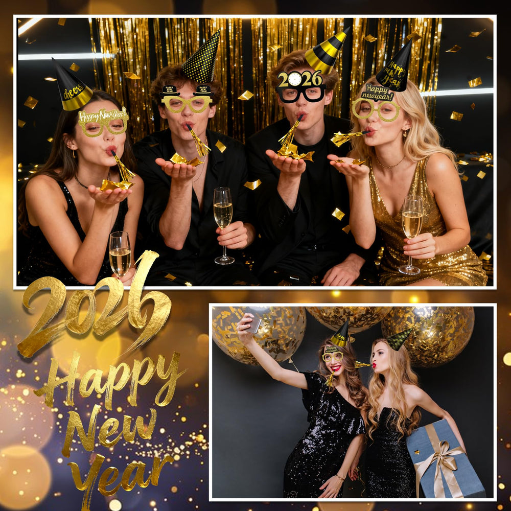 CIEOVO golden glitter noise makers create joyful sounds