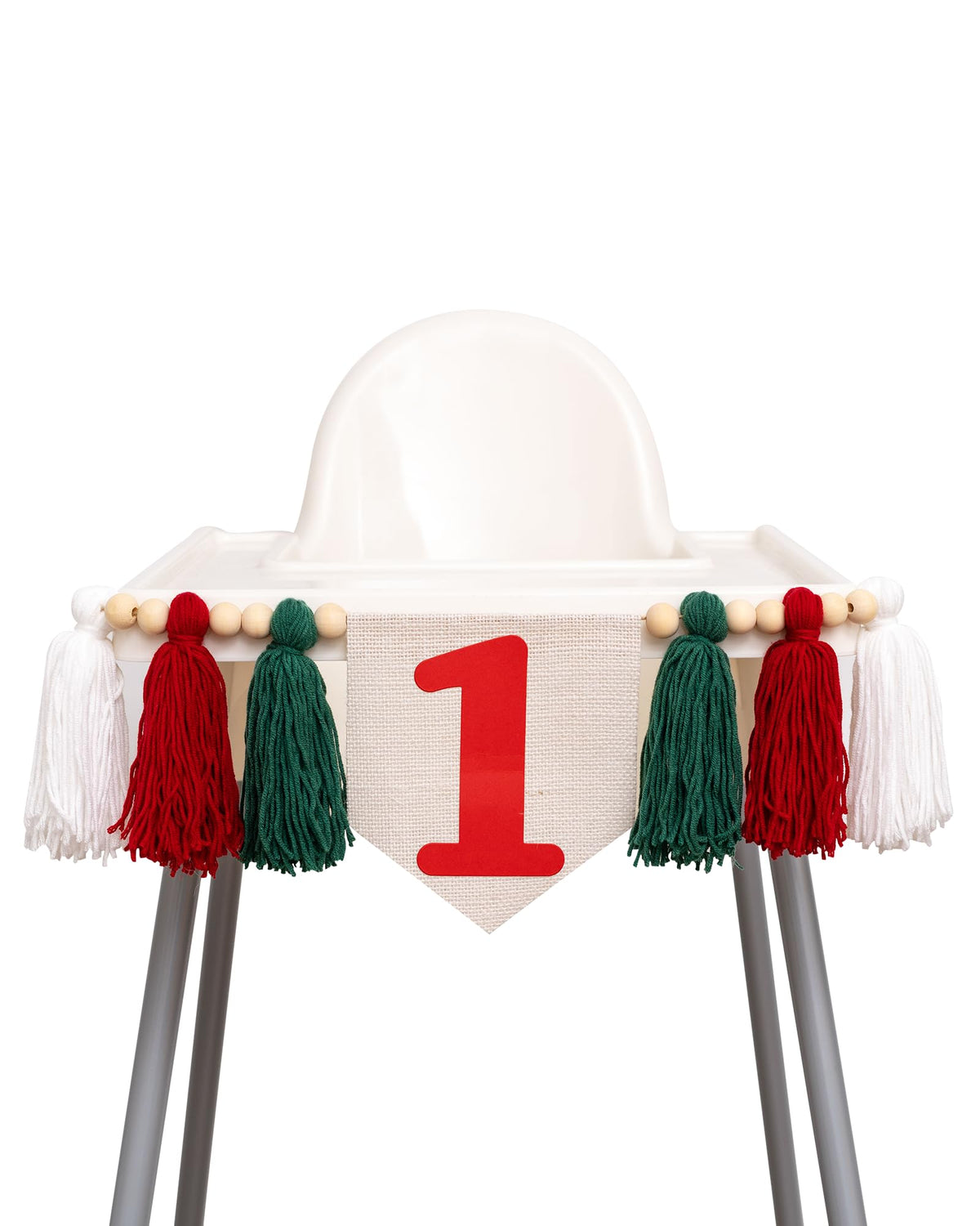 CIEQR Christmas first birthday high chair banner decor adds festive charm to photos.