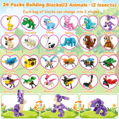 Ciesa animal and insect blocks with 24 boxes for easy TO &amp; FROM cards.