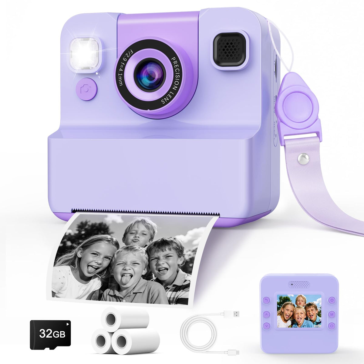 CIGXAVO kids camera with flip-up lens for easy selfies and group photos, sparks imaginative play.