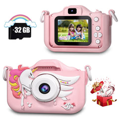 CIMELR kids camera with protective silicone case for safe play