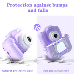CIMELR kid's camera showing its shock-resistant body for rough play