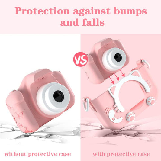 CIMELR Kids Camera side view highlighting durable construction for daily adventures.