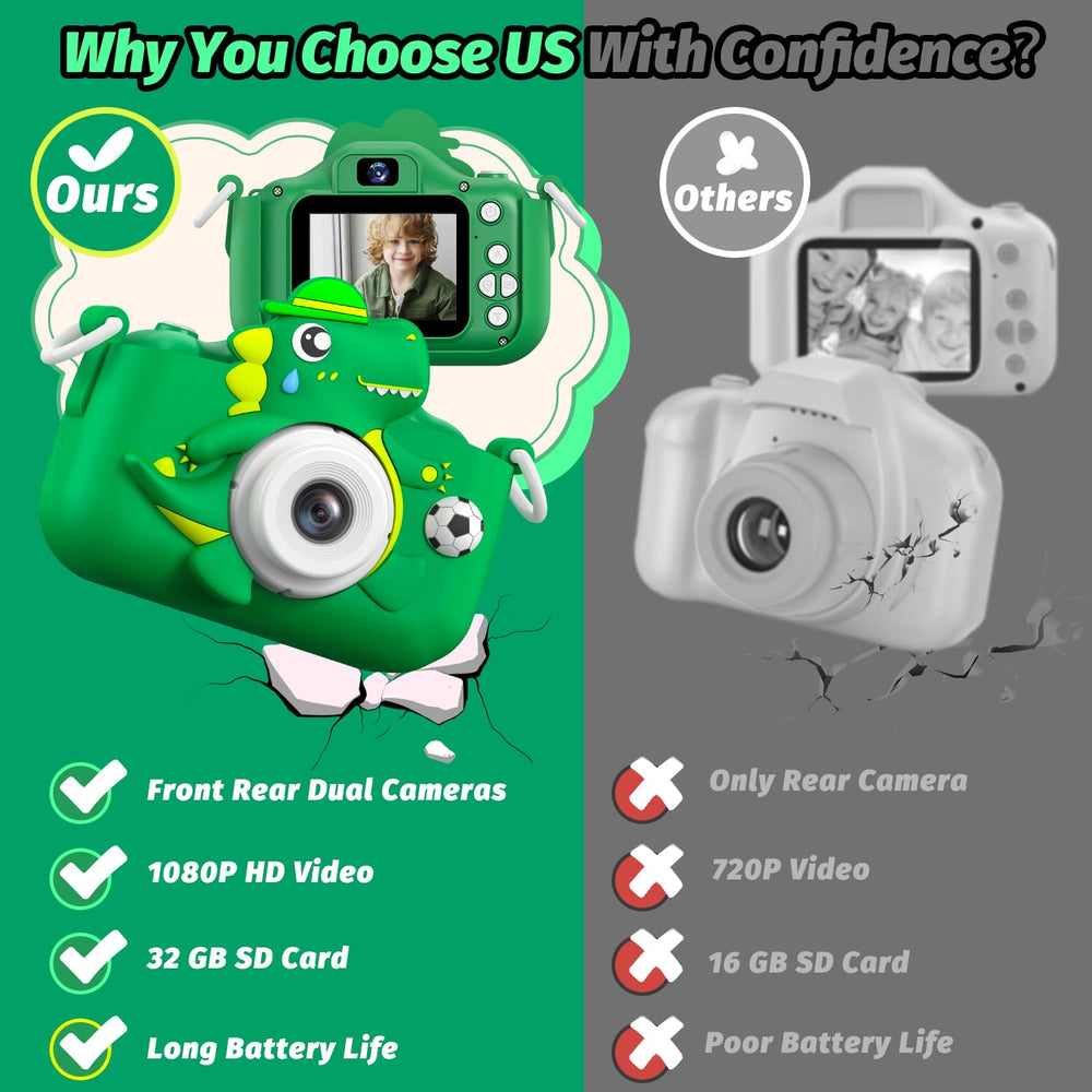 Cimizi dinosaur camera lanyard included for easy outdoor use