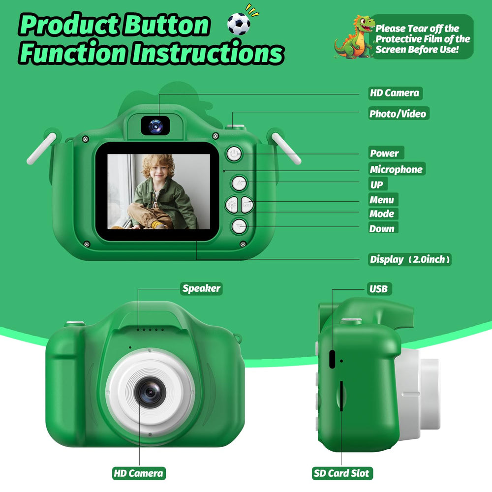 Cimizi dinosaur camera selfie shot demonstrates fun kid photography moments