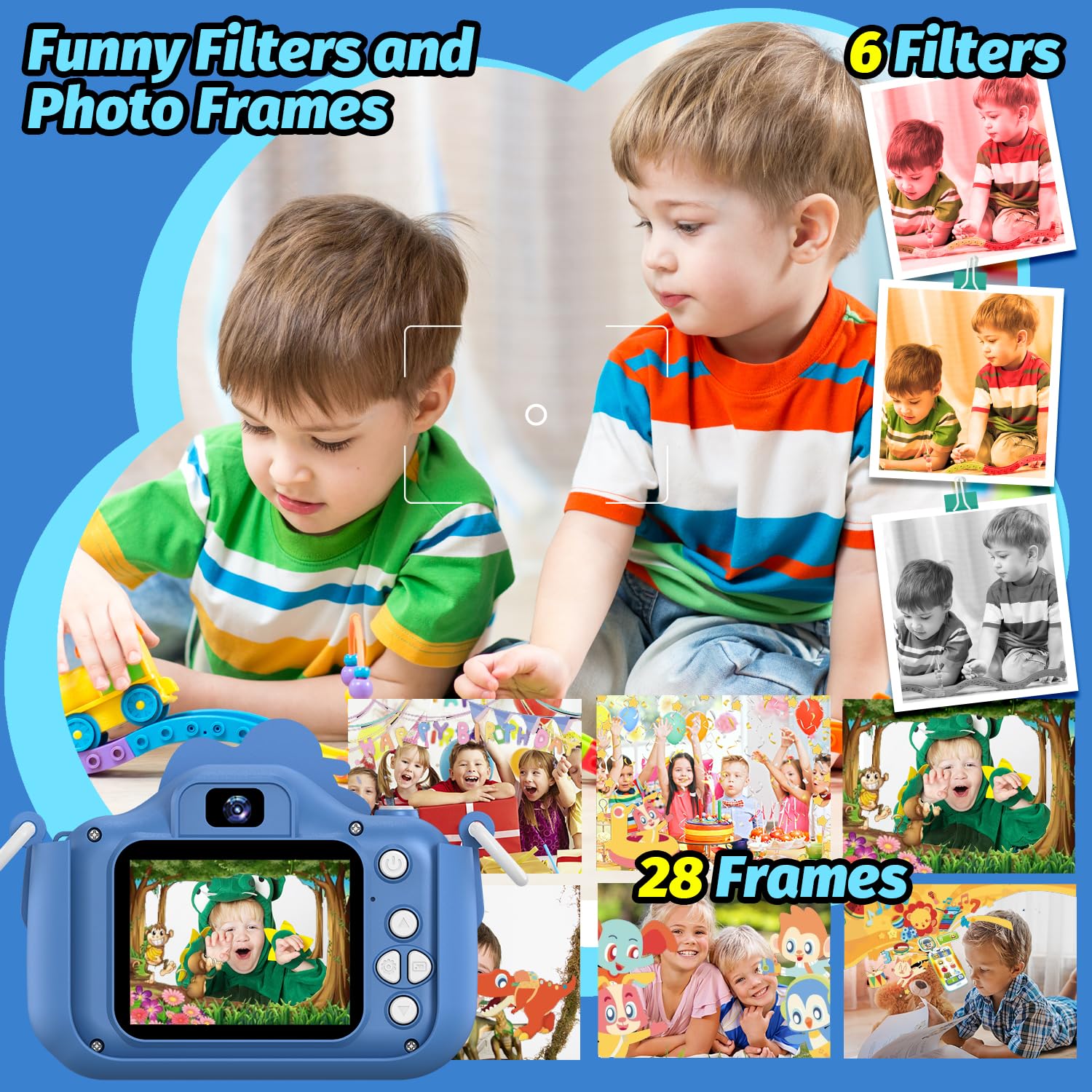 Cimizi dinosaur kids camera gift packaging for a ready-to-gift experience