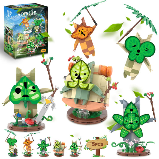 CinamixBrax Koroks building set collection for a vibrant desk display.