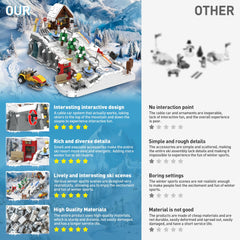 CinamixBrax Ski Shop and Snowmobile blocks enable immersive winter role play.