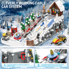 CinamixBrax Ski Slope with figures invites active winter storytelling.
