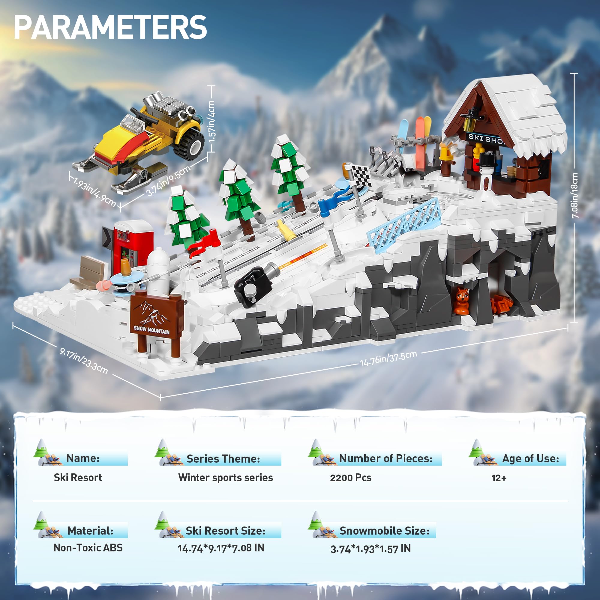 CinamixBrax Snowmobiles and accessories enhance authentic winter scenes.