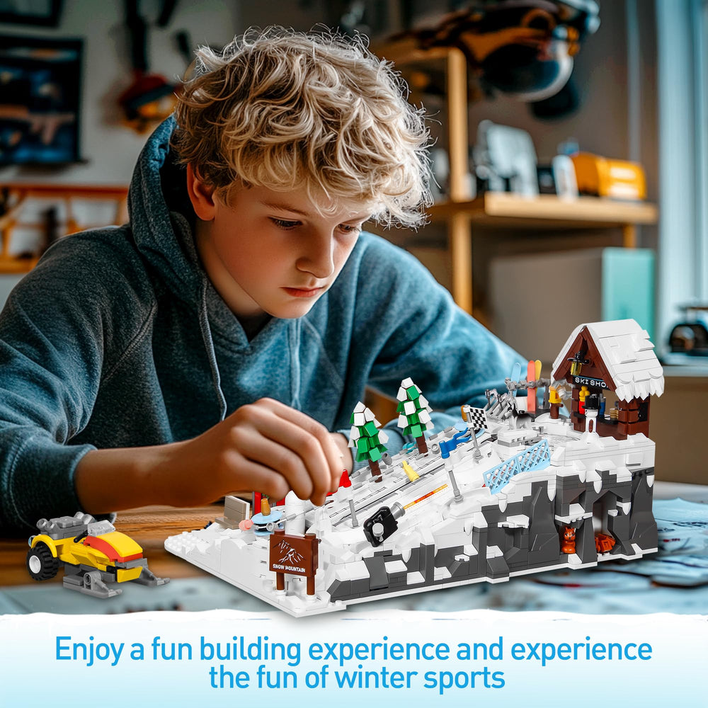 CinamixBrax Winter Sports Kit contents highlight the complete building experience.
