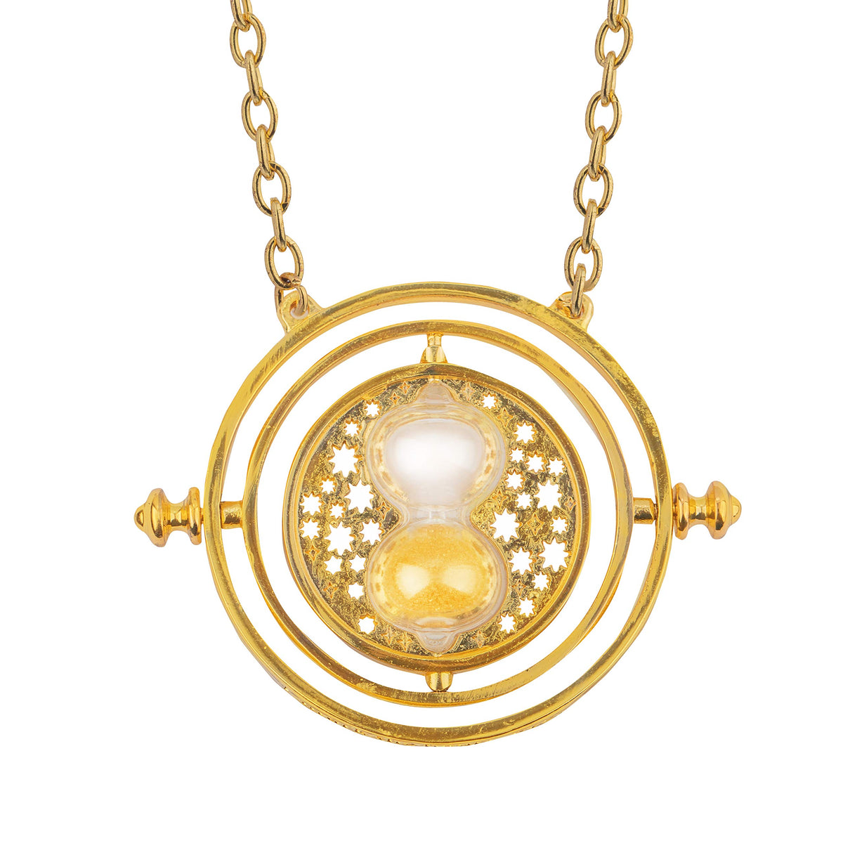 Cinereplicas Time Turner necklace close-up shows authentic pendant details for fans