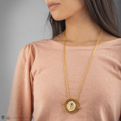 Time Turner necklace on chain showing subtle shine and wearability