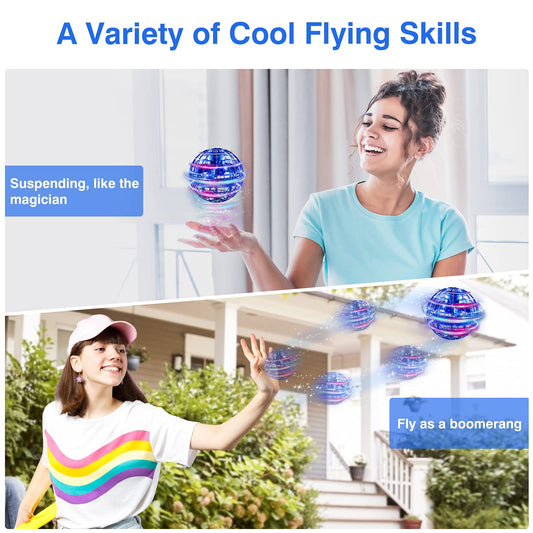 Ciniffo Flying Orb Ball blue boomerang demonstrates precise throw and return
