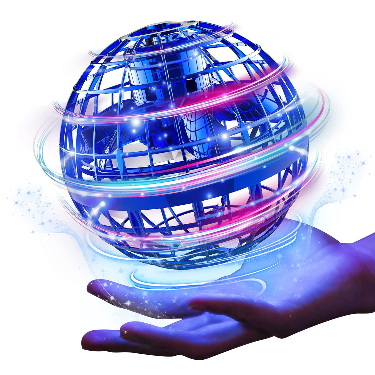 Ciniffo Flying Orb Ball blue globe glows while hovering for engaging solo play