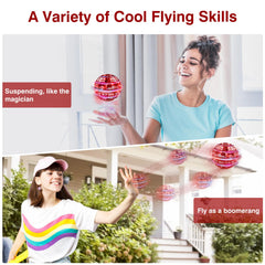 Ciniffo Flying Orb Ball red in-flight action captures dynamic boomerang motion