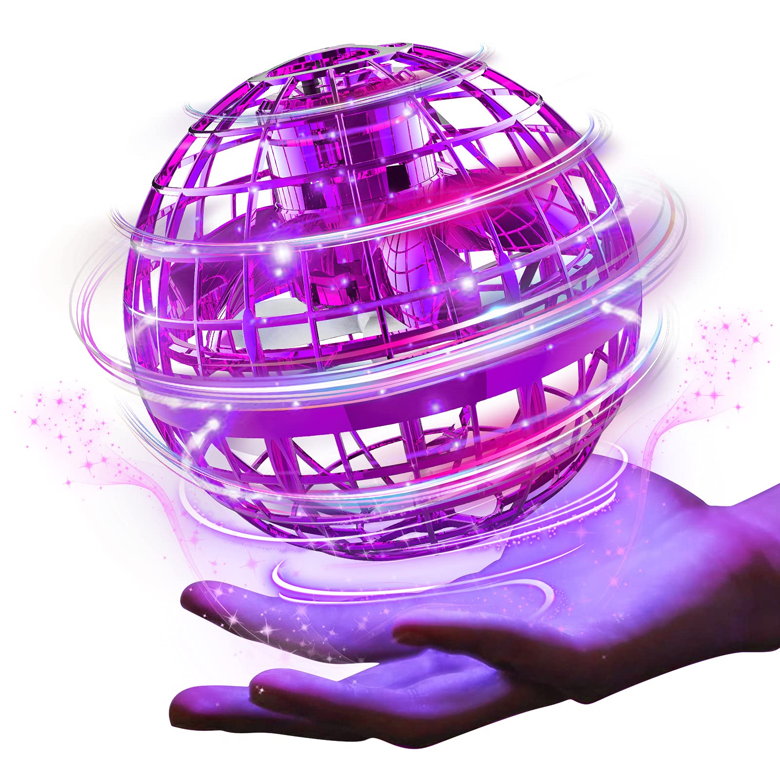 Ciniffo Flying Orb Ball Toy glowing globe in action for engaging indoor play.