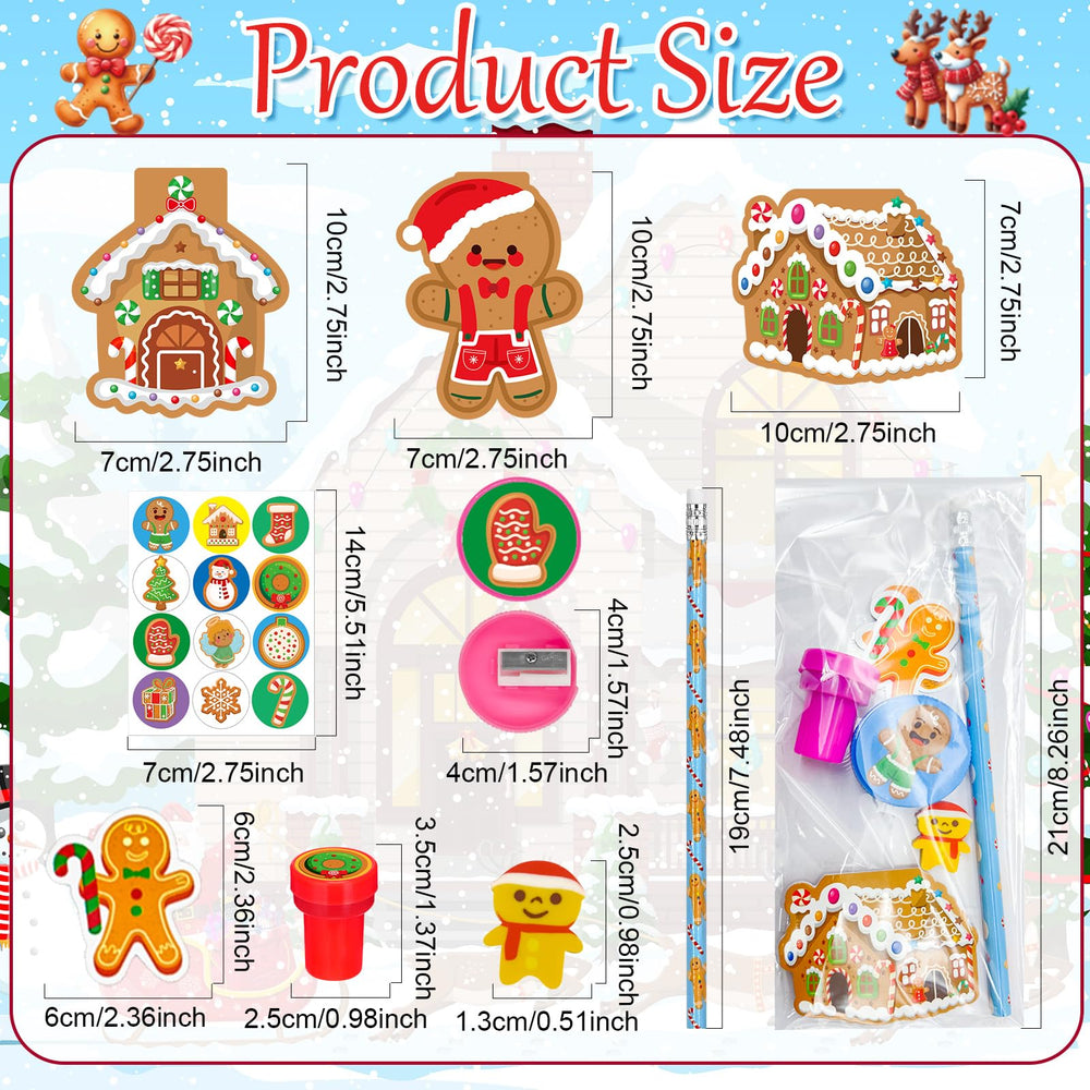 Cinrobiye Gingerbread pencils and erasers for daily tasks.