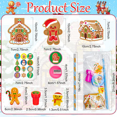 Cinrobiye Gingerbread pencils and erasers for daily tasks.