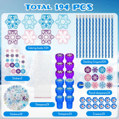 Cinrobiye Snowflake round stickers for notebooks and rewards