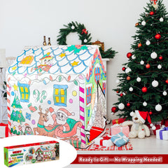 Cinrobiye spacious 36x27x40 tent gives room for crafts and family fun.