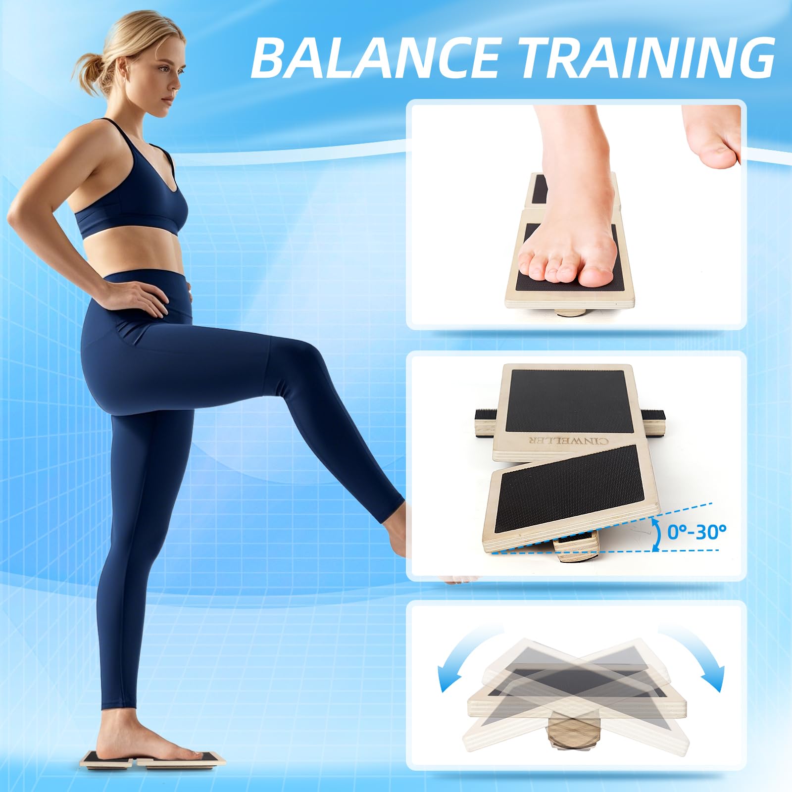 CINWELLER Ankle Balance Board heavy-duty ABS construction for durability