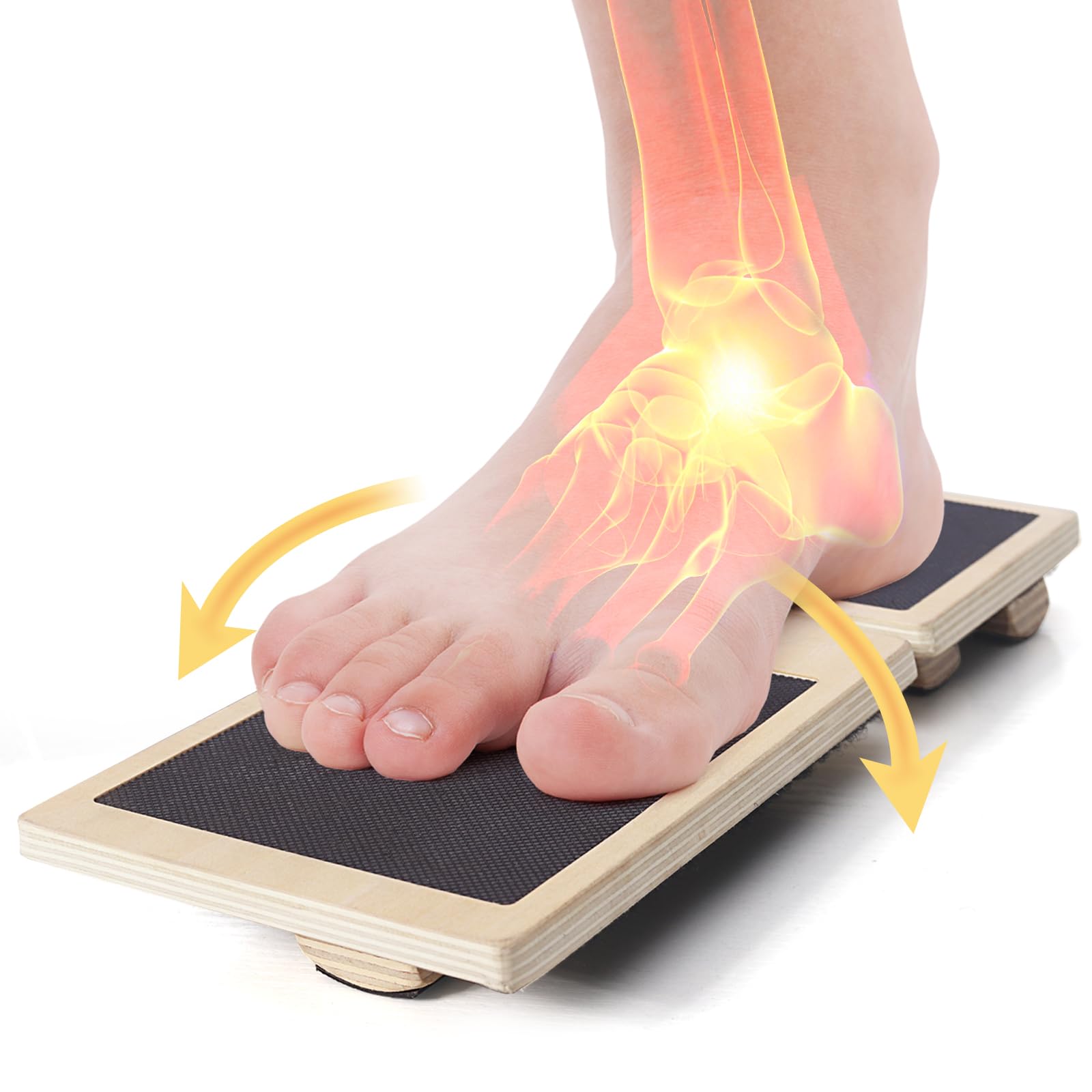 CINWELLER Ankle Balance Board top view with anti-slip surface for safer workouts