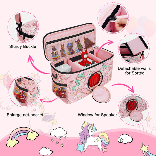 Ciseret Toniebox carry case side pocket storage keeps Tonies organized
